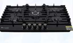 [AG501G] ENCIMERA AMERICAN STAR 5 HORNILLAS A GAS VIDRIO TEMPLADO 86 CM AG501G