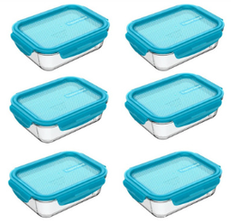 [PR700] PIREX CON TAPA HERMETICA AZUL 700ML