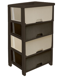 [GLAMOUR] CAJONERA PLASTICA  GLAMOUR 4 PISOS CAFE BEIGE