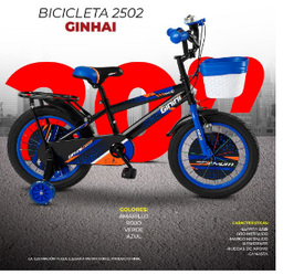 [GINHAI 16] BICICLETA PRINCESS ARO 16 CASCO Y RODILLERAS