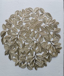 [NAVI] INDIVIDUAL NAVIDEÑO PLASTICO DORADO